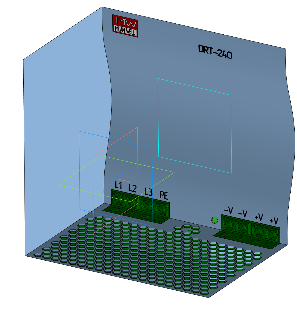 3D модель 3D модель источника питания MeanWell DRT-240