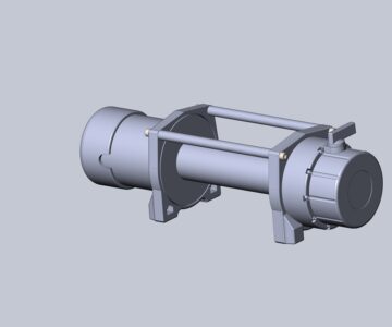 3D модель Макет габаритный - электролебедка 4х4 12000 lbs
