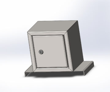 3D модель Шкаф металлический 200х200х150