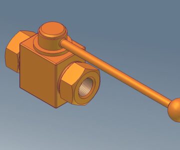 3D модель Кран сферический АД 10-Е