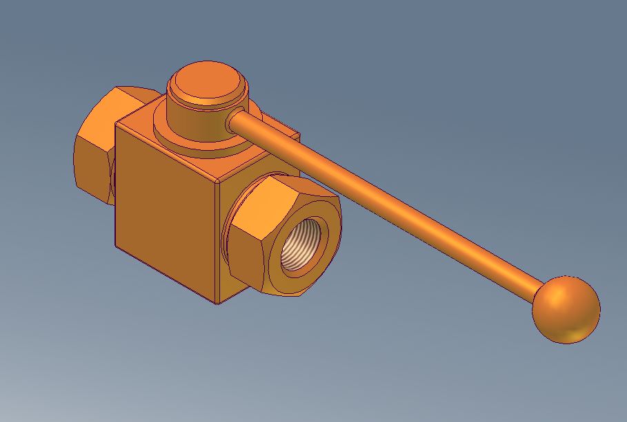3D модель Кран сферический АД 10-Е