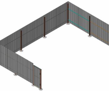3D модель Ограждение 7800х4800х2100 мм