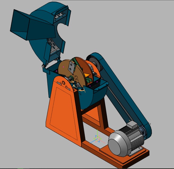 3D модель Измельчитель древесины (щепорез)  ИД350