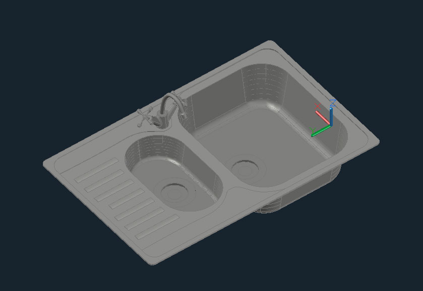 3D модель Мойка двойная Franke
