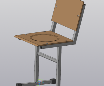 Чертеж Стул школьный