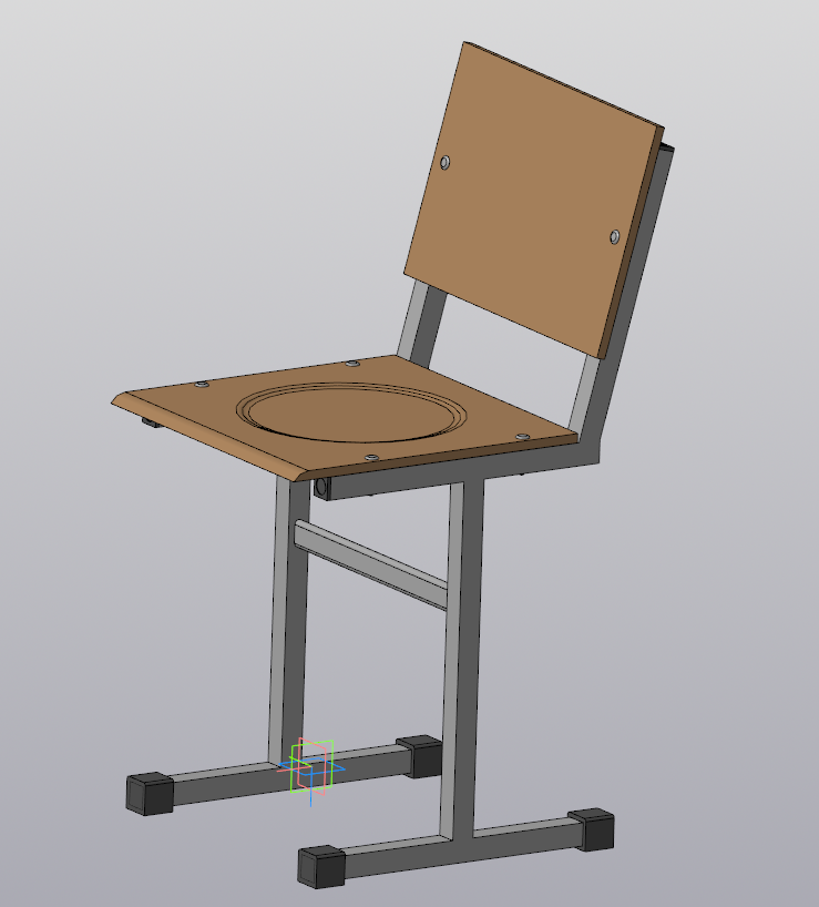 Чертеж Стул школьный