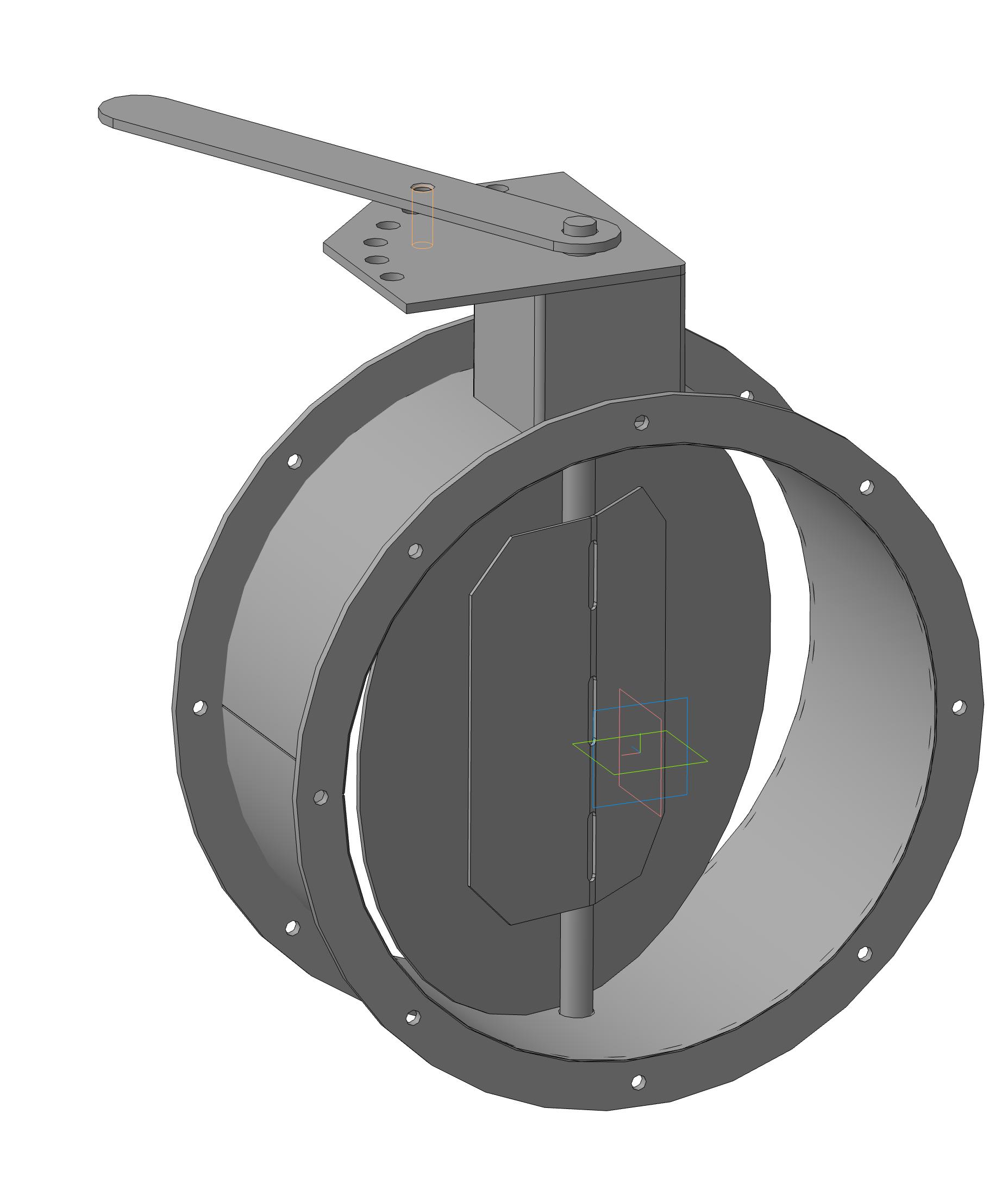 3D модель Задвижка для воздуховодов диаметром 315мм