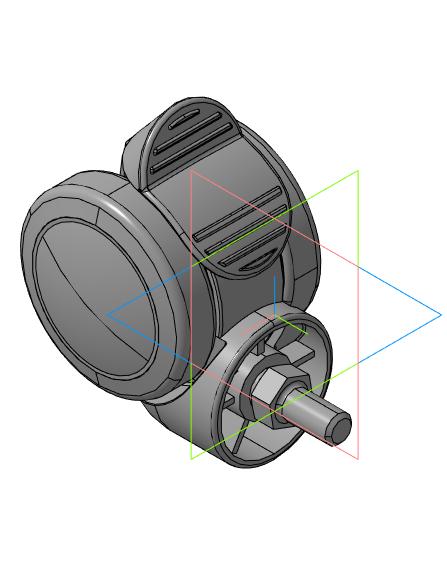 3D модель Колесо мебельное со стопором