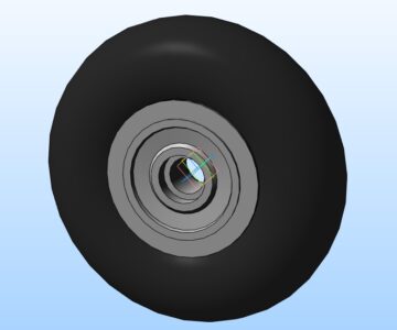 3D модель Колесо шасси Як-52 (500х150)