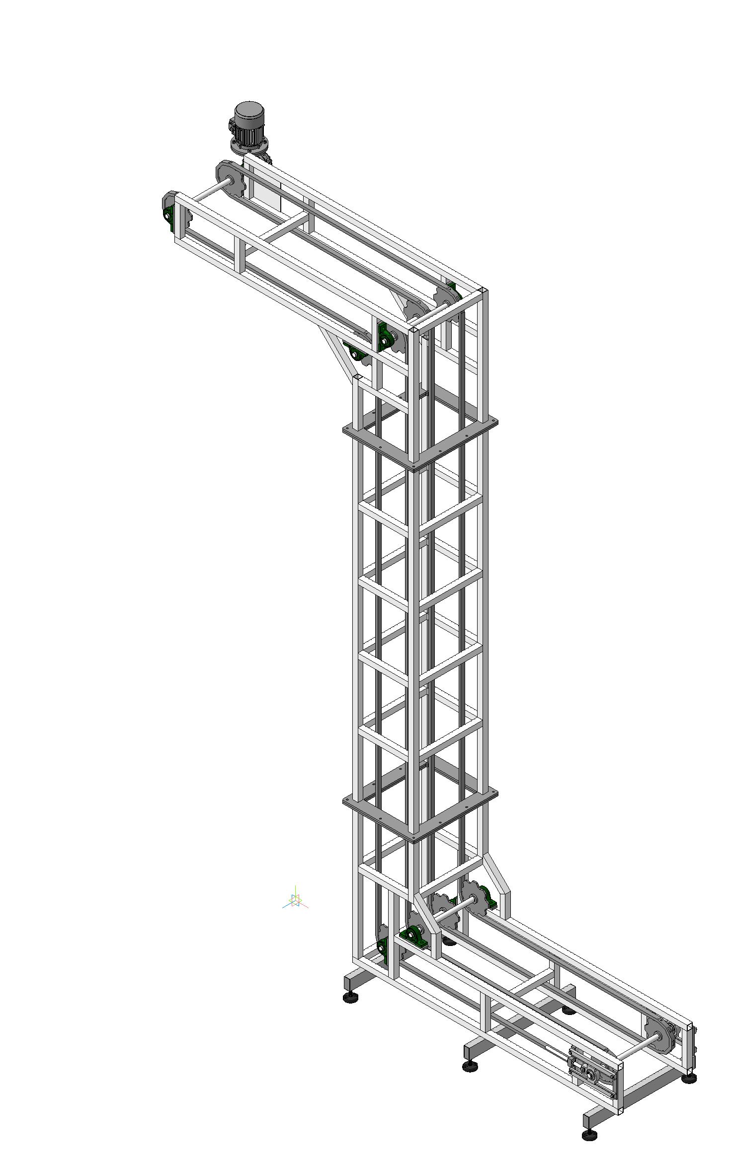 3D модель Каркаса Z-образного ковшевого элеватора