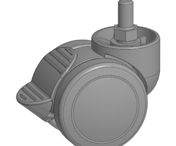3D модель Колесо мебельное со стопором