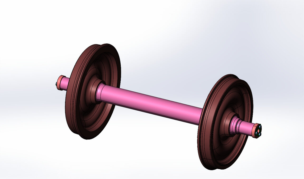 3D модель 3D-модель колесной пары используемой в тележке Y25