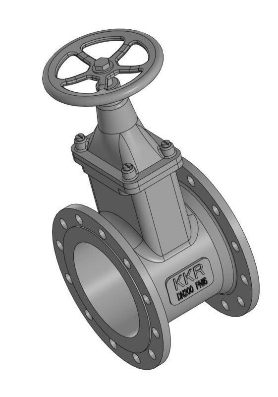 3D модель Задвижка KKR DN200 Pn16