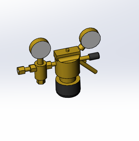 3D модель Газовый редуктор Messer Constant 2000 (горючие газы)
