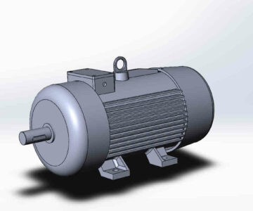 3D модель Габаритная модель электродвигателя MTF 312-6