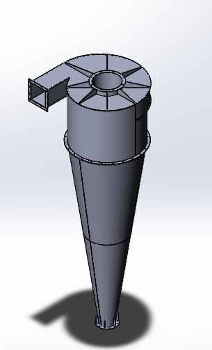 3D модель УЦ-38-1000 Колонна циклона правая