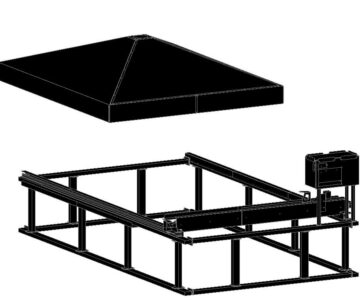 3D модель Детальная модель каркаса и портала плазменного станка ЧПУ