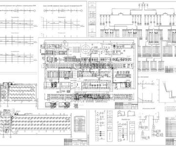 Чертеж Электроснабжение секции 200,300 установки ЛК-6 УС Ачинского нефтеперерабатывающего завода ВНК
