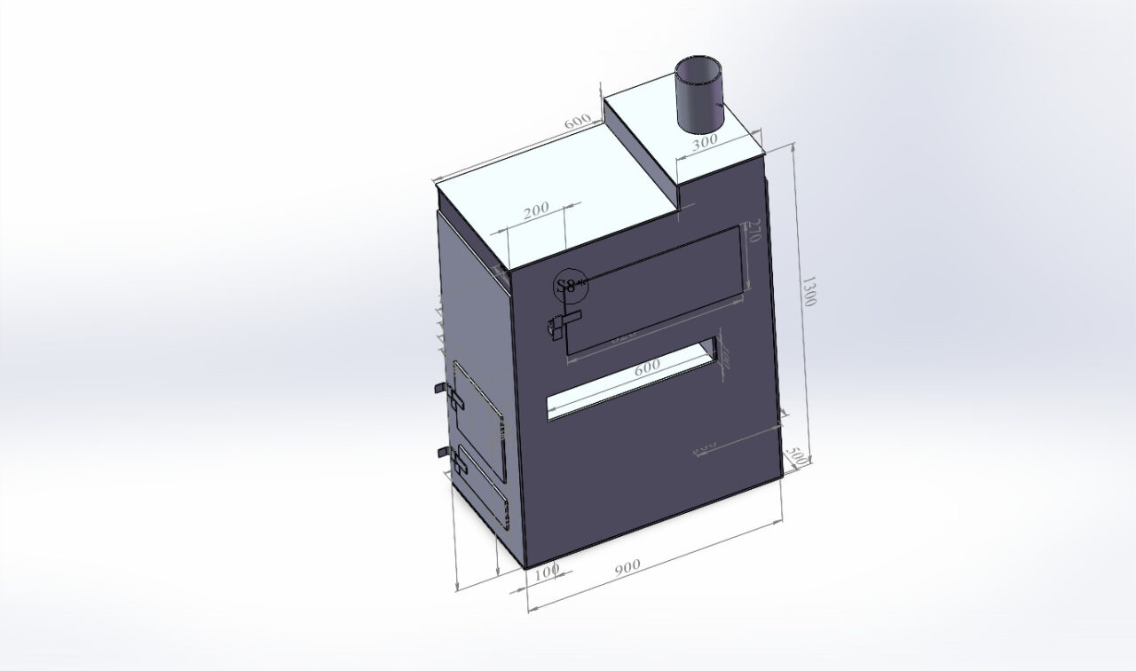 3D модель Печь в баню 900х500х1300
