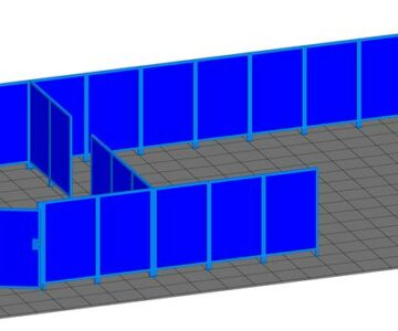 3D модель Производственный участок 12х6 метров