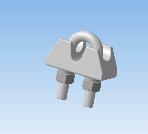 3D модель Зажим для троса 6мм DIN741