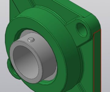 3D модель Однорядный корпусной подшипник UCF208