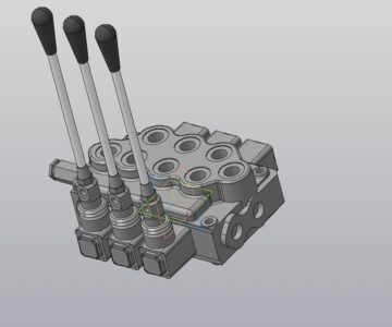 3D модель Моноблочный распределитель Walvoil SD5