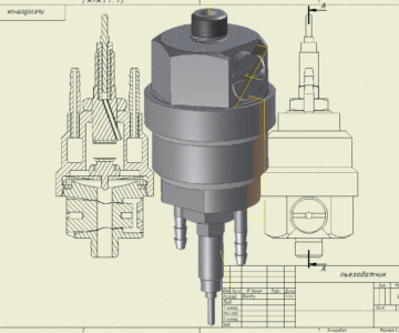 3D модель Пьезодатчик