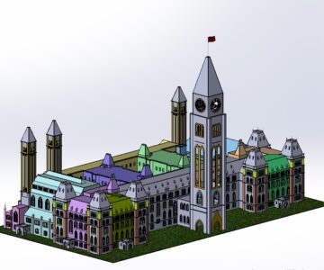 3D модель 3D-Модель здания Парламента Канады (1:75)