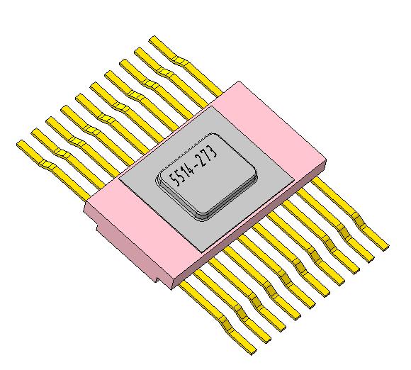 3D модель Микросхема 5514БЦ1Т4 (корпус 4157.20)