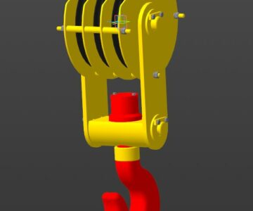 3D модель Подвеска крюковая ПК-10,0-17А-3-360-16,5