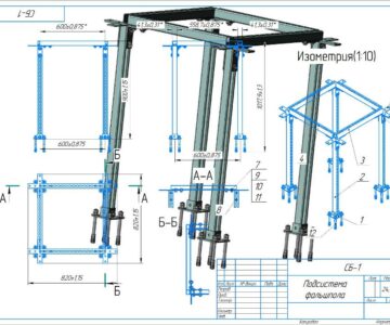 3D модель Подсистема фальшпола