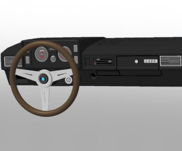 3D модель 3D модель торпедо ВАЗ-2105 с рулём Nardi Torino.