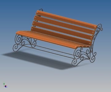 3D модель Лавка кованная