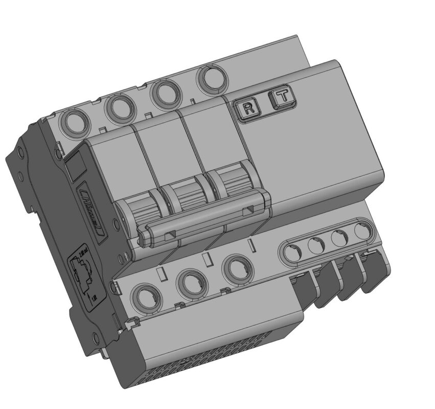 3D модель Диф автомат ДИФ-101-3P+N-32А-3D