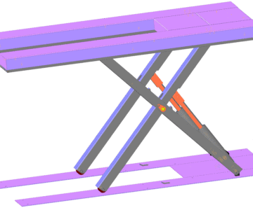 3D модель Стол гидравлический грузоподъемность 2 тонны
