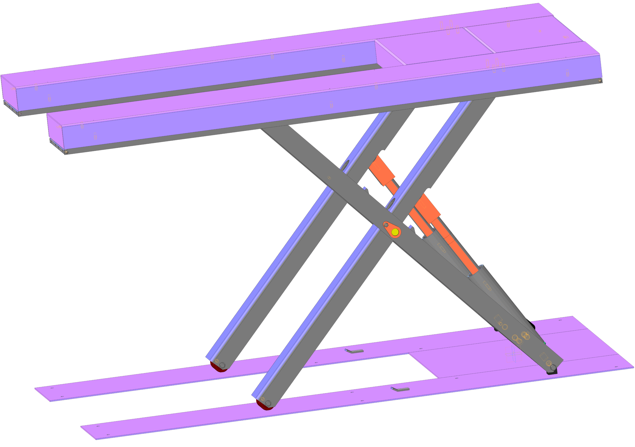 3D модель Стол гидравлический грузоподъемность 2 тонны