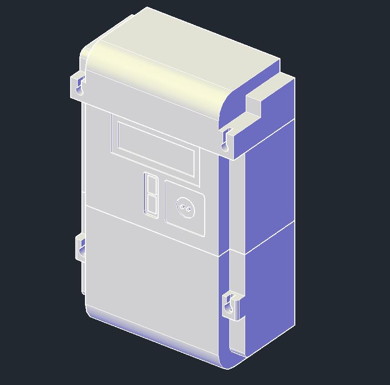3D модель Прибор учёта 1-фазный AM550-ED0, ISKRAEMECO