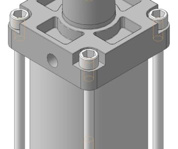3D модель Цилиндр 40М1L125А0100 пневматический