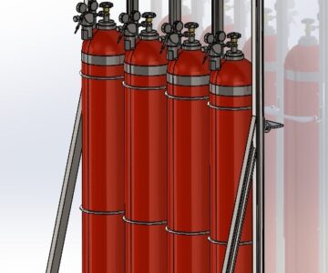 3D модель Стойка для газовых баллонов