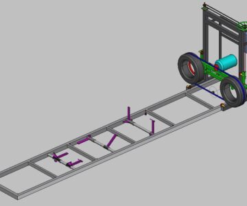 3D модель 3D модель AutoCAD. Ленточная пилорама от MY GALAXY