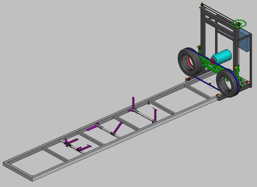3D модель 3D модель AutoCAD. Ленточная пилорама от MY GALAXY