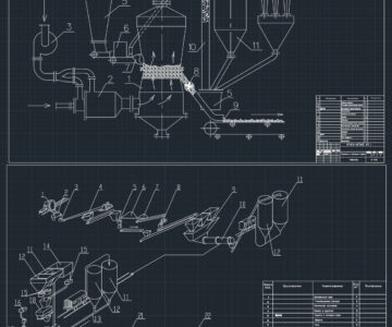 Чертеж Расчет сушилки с кипящим слоем для технологии производства газошлакобетона