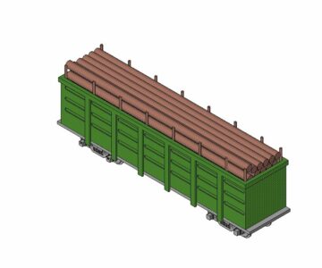 3D модель Полувагон в Revit 2019