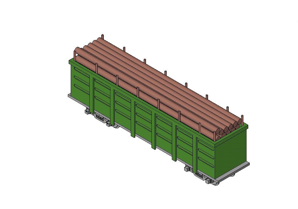 3D модель Полувагон в Revit 2019