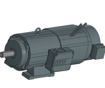 3D модель Электродвигатель DRS180LC4/FI/TH/AG7W/V/DH/DUB SEW на лапах