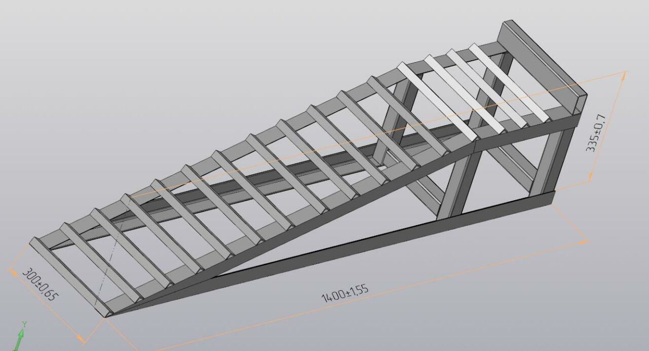 3D модель Мини эстакада длиной 4  м