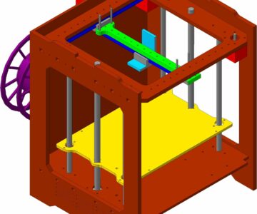 3D модель 3D принтер из фанеры H-bot