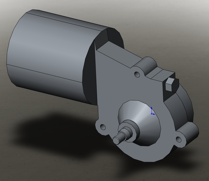 3D модель Двигатель стеклоочистителя ВАЗ 2109