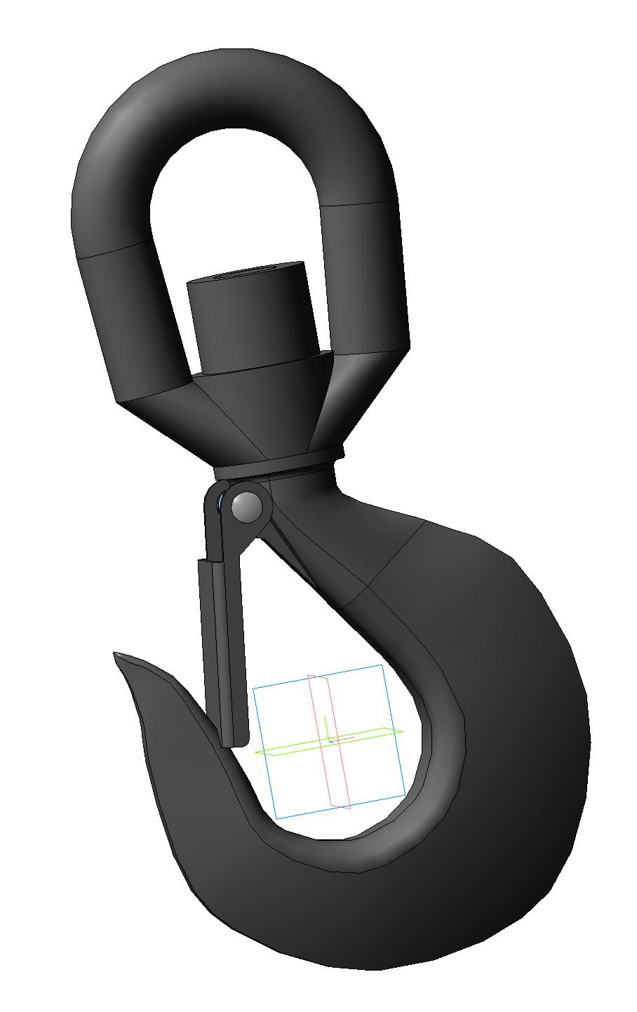 3D модель Крюк крановый 11т